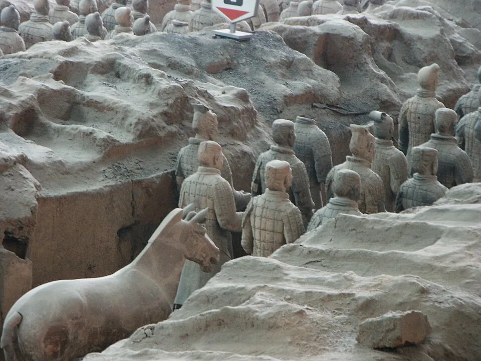 Terracotta Army warriors from the tomb of the First Emperor